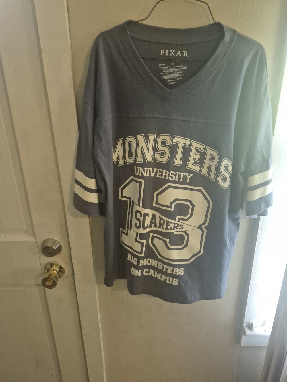 PIXAR Monsters University Blue Graphic V-Neck Tee